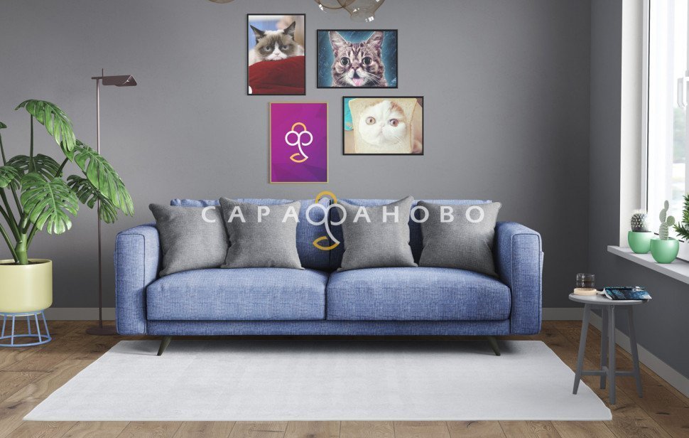Ткань Рогожка 150 см Пестроткань рис 35007 вид 2