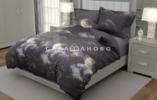 Ткань Перкаль 220 см рис. 209621 Новолуние (основа)