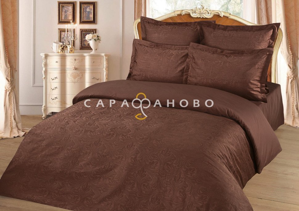 Ткань Жаккаррд-сатин 250 см рис. 34 Шоколад