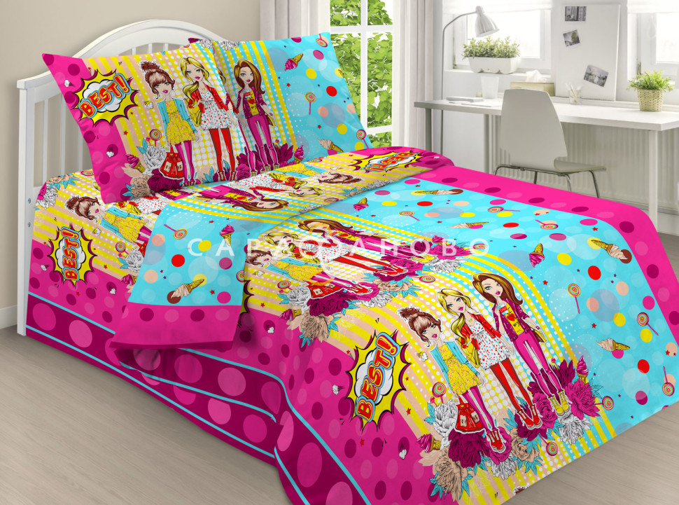 Ткань Бязь набивная 150 см 120 гр арт. 26Вч/120 рис 1702