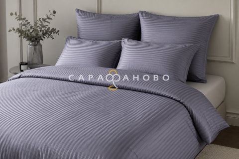 Ткань Страйп-сатин 1*1 color air jet 240 см 135 гр