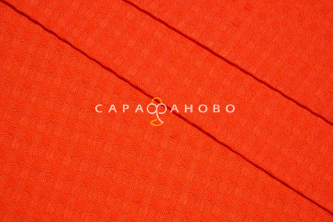 Полотно вафельное 150 см. (7х7) гл/кр №033 Коралл