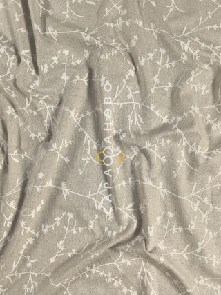 Ткань Лен 150 см. 140 гр. рис. Ветки