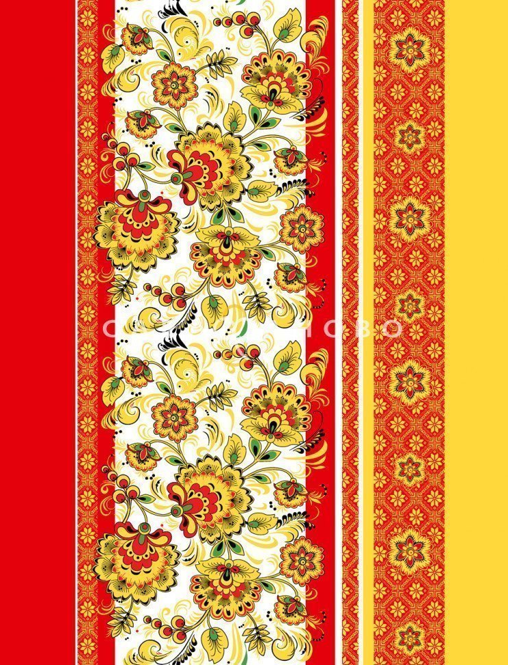 Ткань вафельное полотно рис 1626
