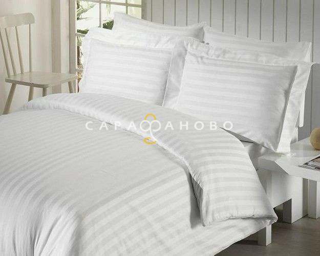 Ткань Сатин Страйп 3*3 240 см 140 гр отбеленный