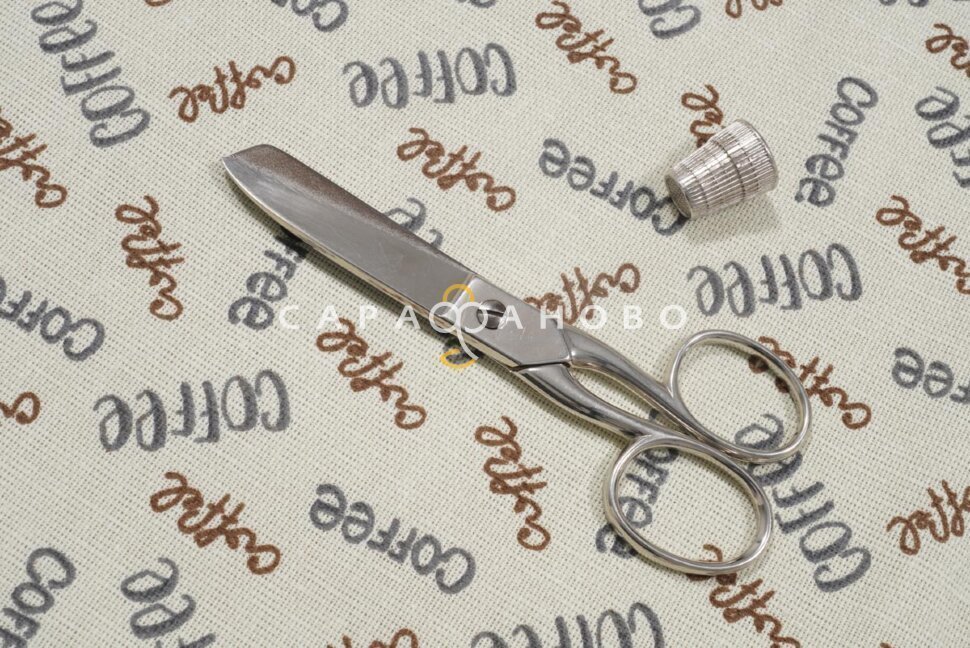 Ткань Рогожка 150 см рис. 30090/1 Кофемания