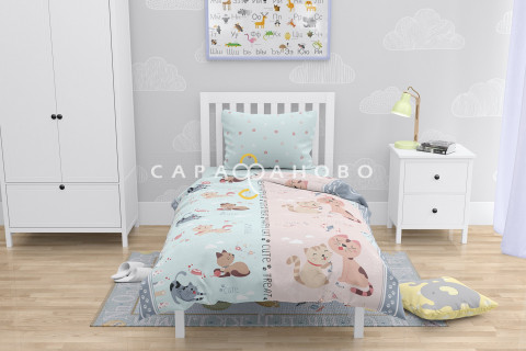 Ткань Бязь 150 см рис. 9790+9913 "Том+Том компаньон"