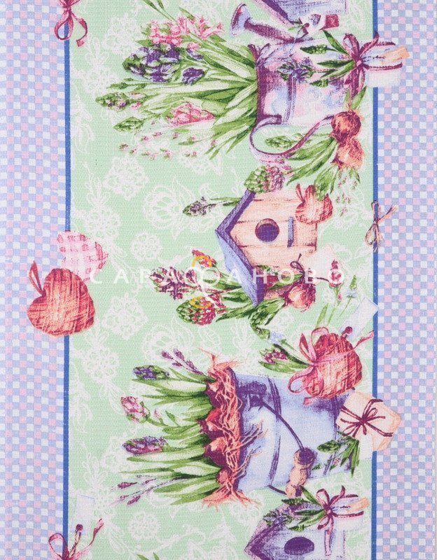 Ткань вафельное полотно (200 гр.) рис 2102 вид 1