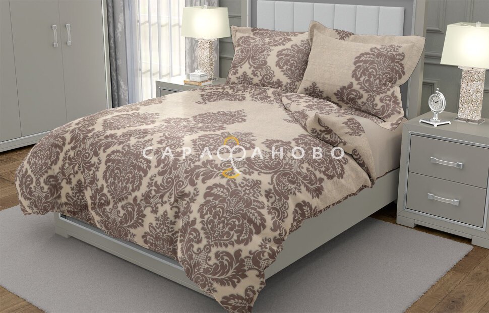 Ткань Сатин 220 см рис. 9896-1 Канары (основа)
