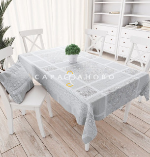 Ткань Рогожка 150 см рис. 30091/1 Кружево