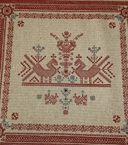 2-21 Ткань п/лён кисл. Коники 140гр.  ш. 150 см