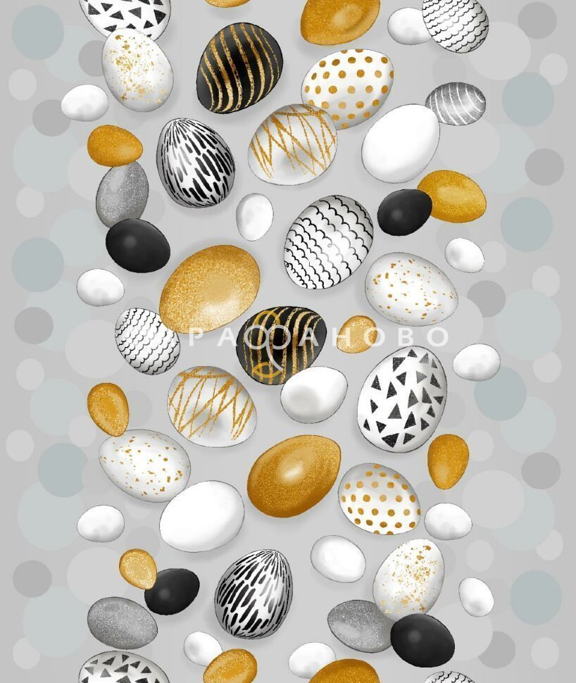 Ткань Дорожка 50 см рис 35069 вид 1 Пасхальное ассорти