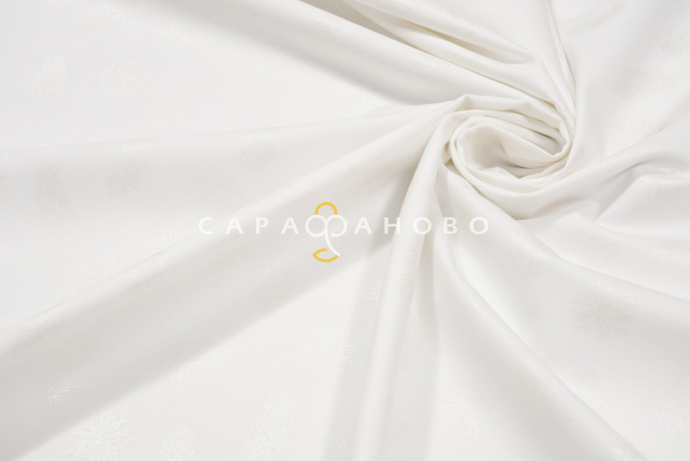 Ткань Тик смесовой 220 см 145 гр диз JS 040 White