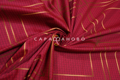 Ткань Сатин 220 см рис.  23002-1 Шарль(красный)