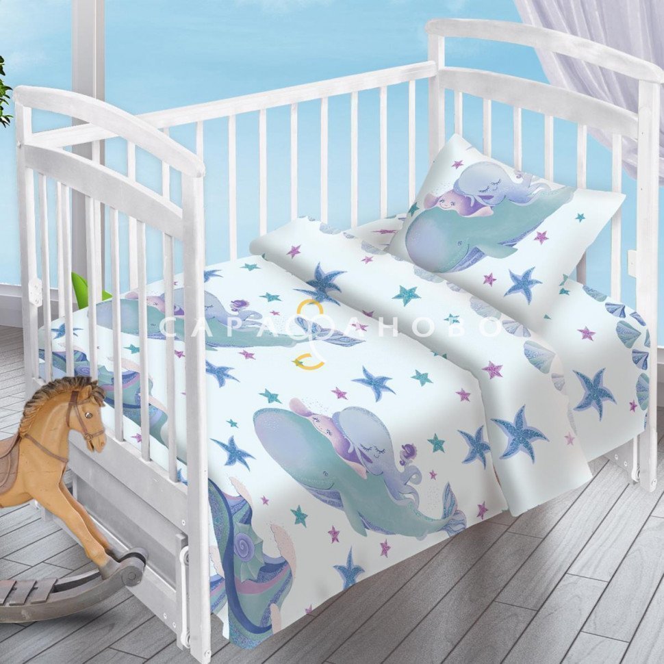 Ткань Перкаль 150 см рис 13353 вид 1 Octopus&friends
