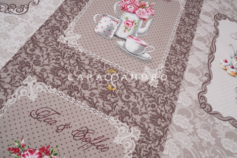 Ткань рогожка 150 см "Прованс 2" рис 10728-1
