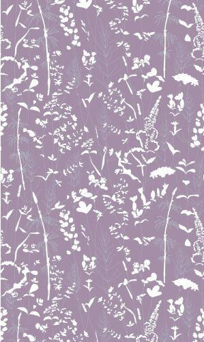 Поплин набивной 220 см, 1231-2 Ботаника (бузина) с компаньоном 1230-2