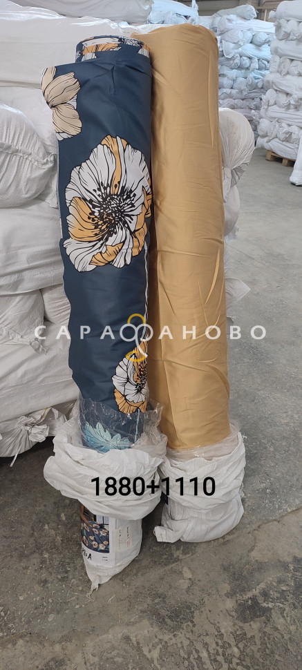 Ткань Сатин Люкс 60s 250 см 120 гр рис 1110B (компаньон)
