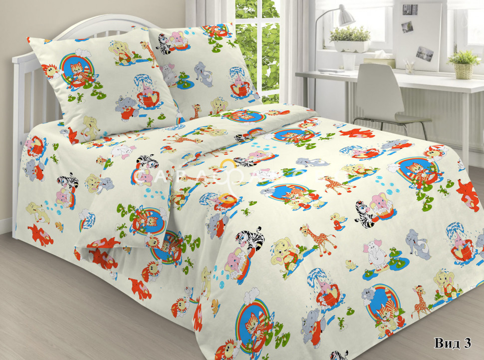 Ткань Бязь набивная 150 см 120 гр рис 1517/3