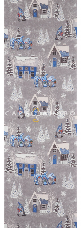 Ткань Полотно вафельное 50 см рис 29220 вид 1 Сказочные гномики