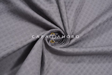 Ткань Вафельное полотно 150 см рис. 39003 Тёмно-серый (1х1см)