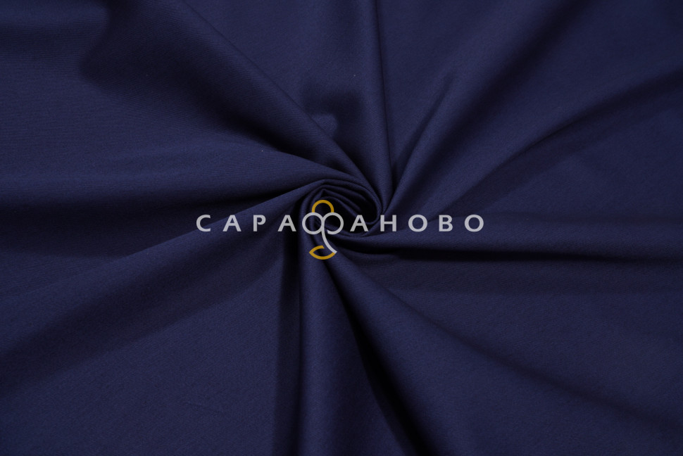 Ткань Саржа 150 см 260 гр №269 Тёмно-синий