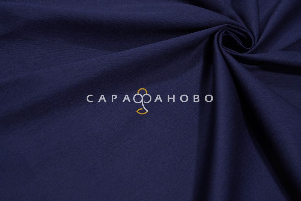 Ткань Саржа 150 см 260 гр №269 Тёмно-синий