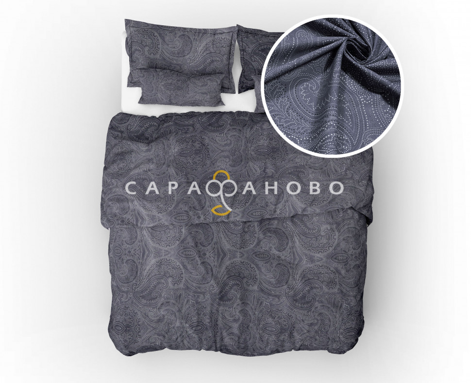 Ткань Бельевое полотно 220 см Королевский бархат black рис 21130 вид 1