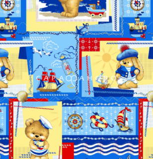 Фланель № 665-2П "Мишка морячок"