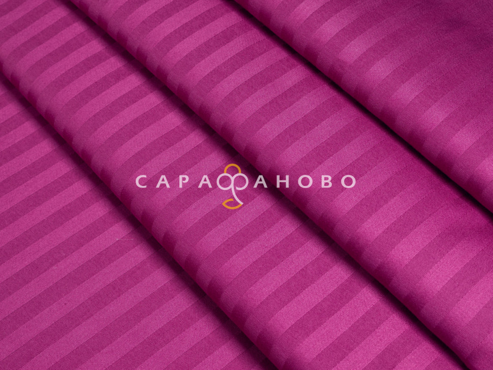 Ткань Страйп-сатин 240 см 1-1 Амарант 40*40