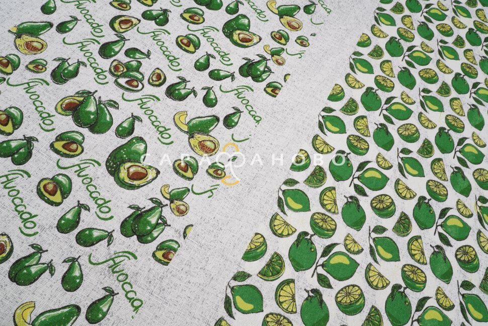 Ткань Рогожка 150 см рис.  Фруктовое ассорти рис. 30088/1