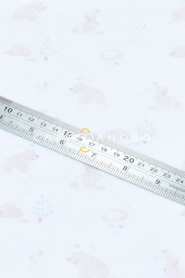 Ткань 80/20 Кмп Пенье Велюр Реактив Рулон Кремовый rs-040180 v1, фото 3
