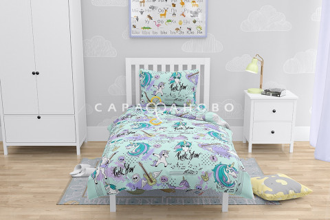 Ткань Бязь 150 см рис. 9469-1 "Единороги"