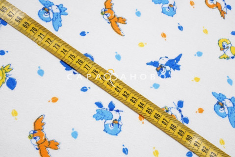 Ткань Фланель 75 см рис. 5242-2 "Птички"