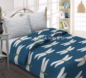 Ткань Бязь 220 см рис. 850-1 Стрекоза (основа)