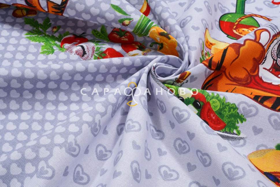 Ткань Рогожка 150 см рис. 12215-1 Тигран