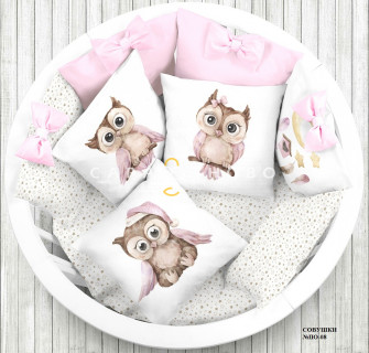Ткань Перкаль Premium Soft 150 см. Панели Совушки