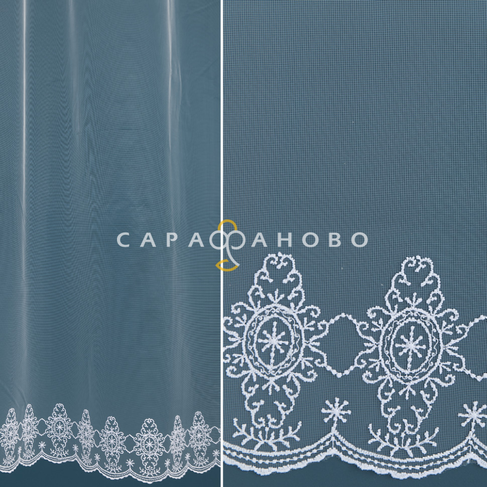 Ткань Сетка с вышивкой 290 см рис 12577-w/290