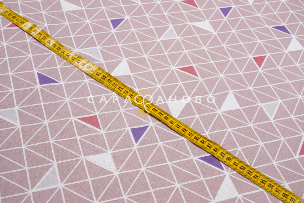 Ткань Бязь 150 см 105 гр рис. 122в1/10 Треугольники