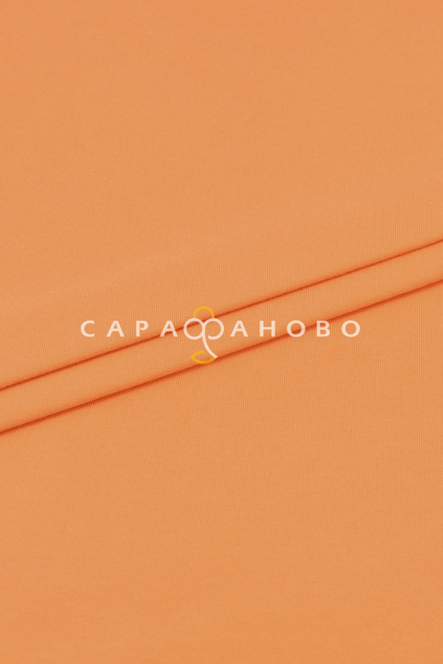 Ткань 30/1 Кмп Пенье Фулл Лайкра Кулирка Рулон Оранжевый u-1109
