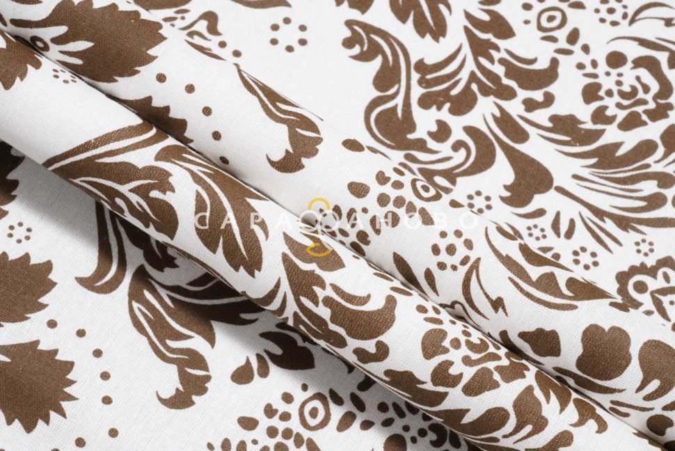 Ткань Бязь 220 см. Ажур кофе б/з рис. 28225/2