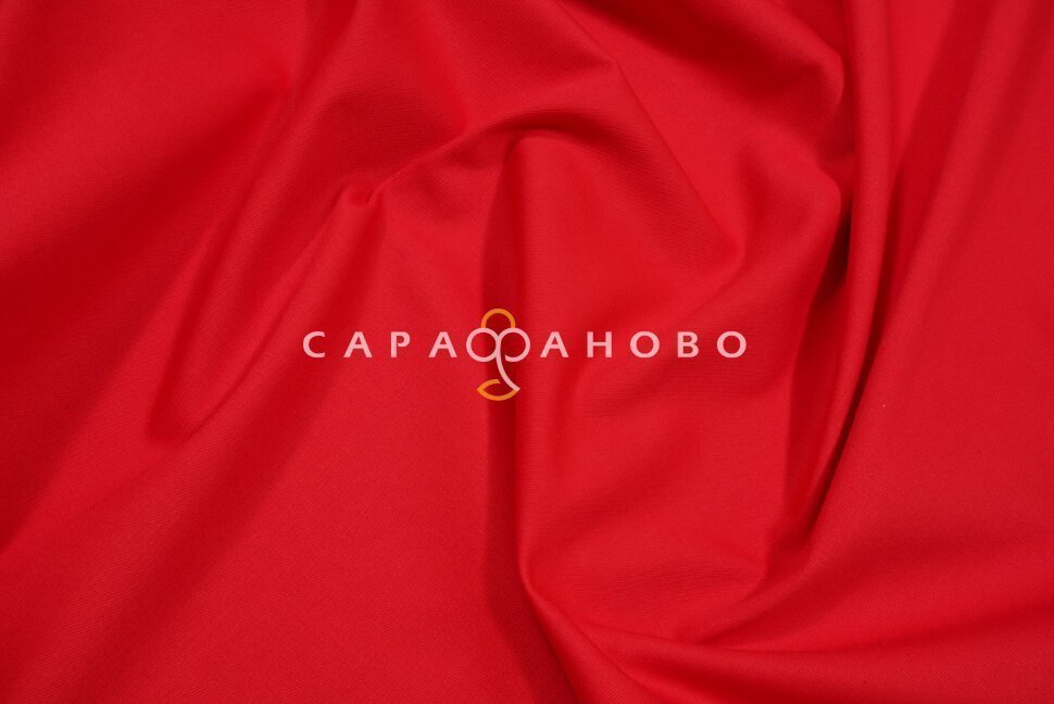 Ткань Саржа 150 см 240 гр/м2 №032 Красный