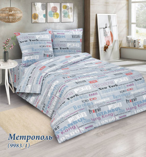 Ткань бязь 220 см "Метрополь" рис 9983 вид 1