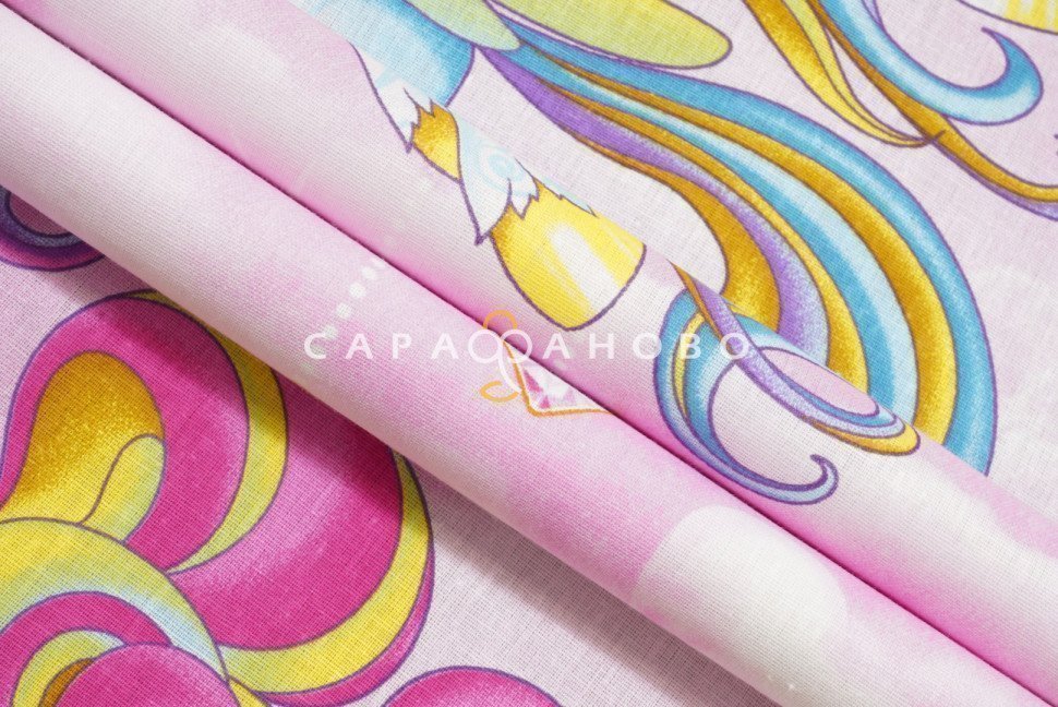 Ткань бязь 150 см Пони рис 11724 вид 1