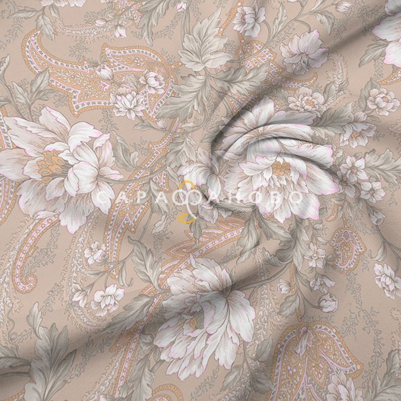 Ткань Перкаль 220 см «Камелия» рис 15391 вид 2