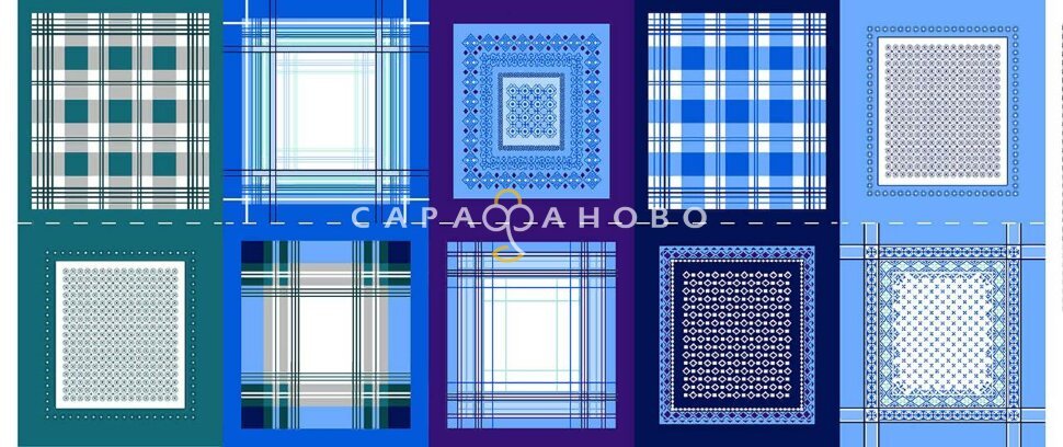 Ткань Ситец платочный 150 см рис 7278