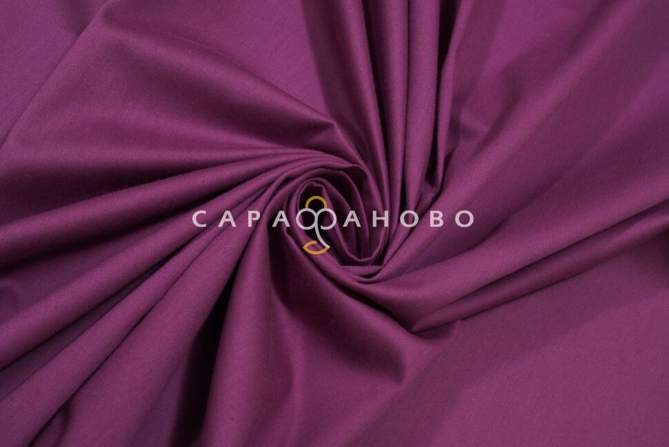 Ткань Сатин 220 см рис. 35001 Баклажан