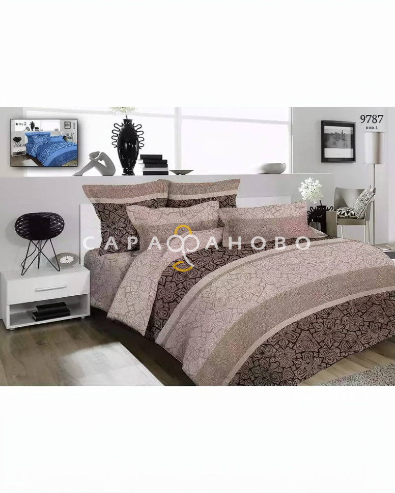 Ткань Бязь 220 см 142гр набивная арт 34 рис 9787-1м