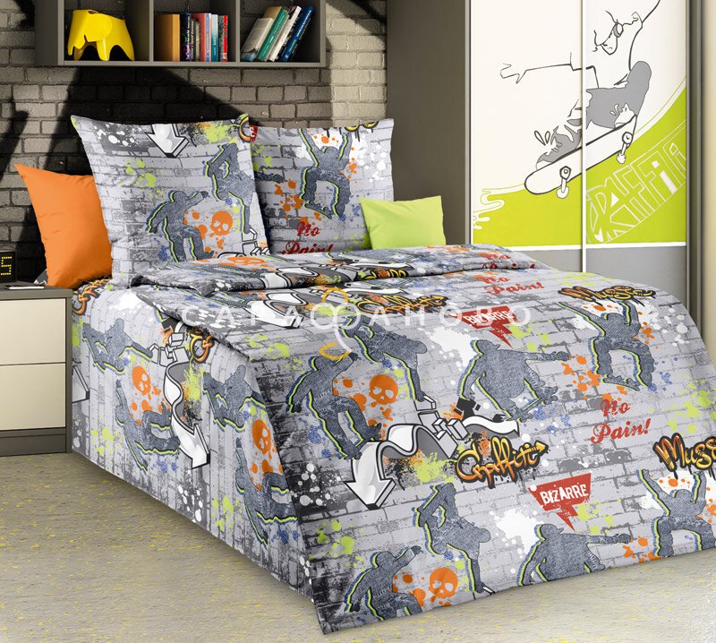 Перкаль 150 см рис. 203001 Стрит-арт (основа)