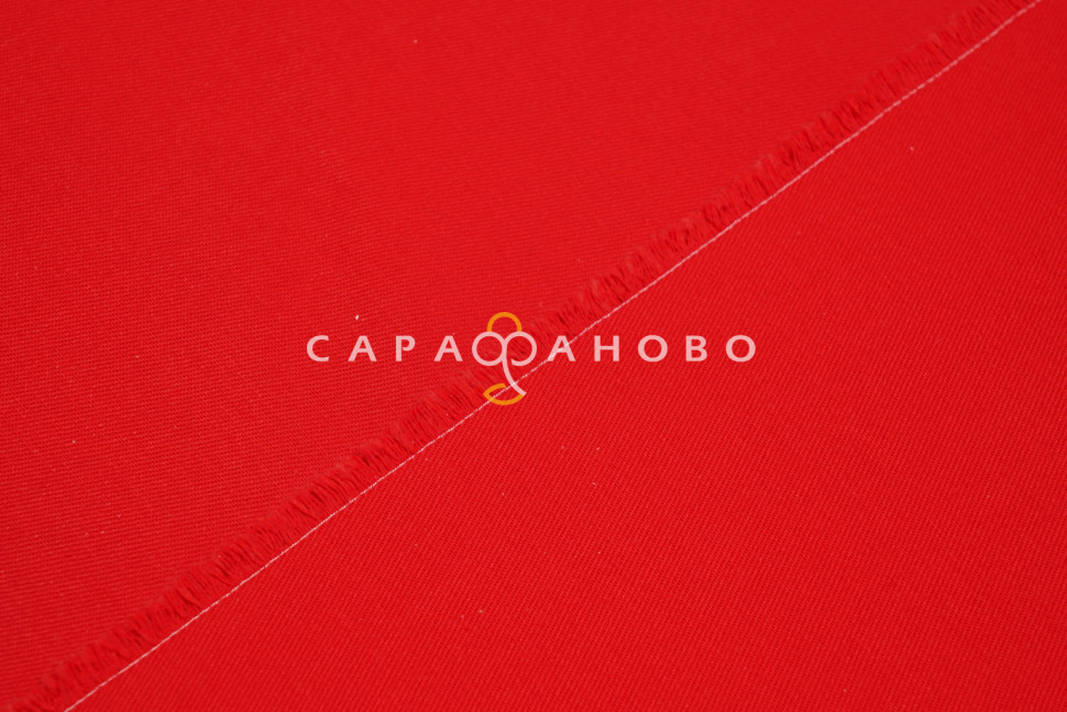 Ткань Саржа 150 см 260 гр №034 Красный